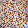 Linen Viscose Blend Fabric Superior Softness Jasmine Floral Flower 142cm Wide