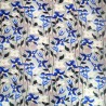 Linen Viscose Blend Fabric Superior Softness Danielle Floral Flower 142cm Wide