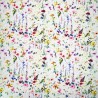 Linen Viscose Blend Fabric Superior Softness Phoebe Floral Flower 142cm Wide