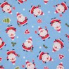 100% Cotton Fabric Nutex Little Santa Christmas Seasonal Xmas Festive 110cm Wide