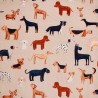 Crafty Canvas Cotton Rich Half Panama Fabric Woof Dogs Dalmatian Pugs 140cm Wide