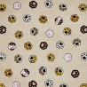 Crafty Canvas Cotton Rich Half Panama Fabric Kawaii Paws Cats Kittens 140cm Wide