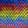 Cuddle Fleece Fabric Super Soft Dragon Scales Rainbow 150cm Wide