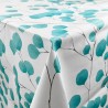 100% PVC Vinyl Printed Pattern Tablecloth Fabric Eucalyptus Leaves 140cm Wide