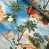 (REMNANT) 100% Cotton Fabric Rose & Hubble Tropical Island 61cm x 56cm