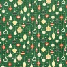 100% Cotton Poplin Fabric Christmas Baubles Xmas Festive Decorations 145cm Wide