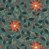 100% Brushed Cotton Fabric Christmas Poinsettia Xmas Festive Floral 145cm Wide