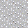 (REMNANT) 100% Cotton Fabric Nutex Woodland Friends Fox & Bunny Rabbit 42cm x 112cm