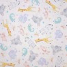 100% Cotton Fabric Nutex Nursery Balloons Scatter Animals Elephants 112cm Wide