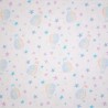 100% Cotton Fabric Nutex Nursery Balloons Stars Hot Air Balloon Fly 112cm Wide