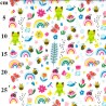 Polycotton Fabric Garden Flower Floral Frogs Rainbow Snail Wildlife 112cm Wide