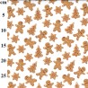 Polycotton Fabric Christmas Xmas Festive Gingerbread Characters Treat 110cm Wide