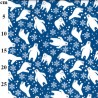 Polycotton Fabric Christmas Xmas Festive Polar Bear Snowflakes Winter 110cm Wide