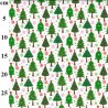 Polycotton Fabric Christmas Trees Xmas Festive Snowflakes Winter Tree 110cm Wide