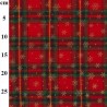 100% Cotton Fabric John Louden Christmas Xmas Tartan Stars Snowflakes 112cm Wide