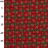 100% Cotton Fabric John Louden Christmas Festive Tartan Snowflakes 112cm Wide