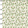 100% Cotton Fabric John Louden Christmas Xmas Festive Holly Leaves 112cm Wide