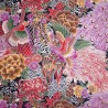 100% Japanese Cotton Fabric Nutex Tateba Peacock Bird Floral Metallic 110cm Wide