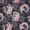 100% Japanese Cotton Fabric Nutex Touhi Dragons Fantasy Flower Floral 110cm Wide
