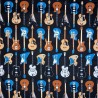 100% Japanese Cotton Fabric Nutex Ebisu Guitars Electric Acoustic 110cm Wide