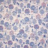 100% Japanese Cotton Fabric Nutex Nishihama Woodland House Wildlife 110cm Wide