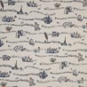 Japanese Cotton Linen Fabric Nutex Chiba Nostalgic Story Sheet Music 110cm Wide