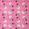 Polycotton Fabric Christmas Festive Snowmen Xmas Seasonal Characters 112cm Wide