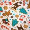 Polar Fleece Fabric Christmas Xmas Festive Gingerbread Reindeer Snow 150cm Wide