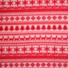 Polar Fleece Fabric Christmas Xmas Festive Scandinavian Snowflakes 150cm Wide