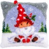 Vervaco Latch Hook Kit Cushion Christmas Gnome in the Snow