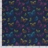 Soft Shell Fabric Fleece Backed Colourful Butterflies 145cm Wide