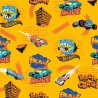 SALE 100% Cotton Printed Fabric Hot Wheels Animals Cars Racetrack Beast Mode