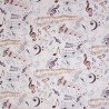 100% Cotton Fabric Nutex Symphony Music Notes Musical Notation Sheet 112cm Wide