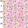 100% Cotton Poplin Fabric Rose & Hubble Flower Floral Cardinal Close 112cm Wide