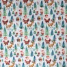 Polycotton Digitally Printed Fabric Festive Christmas Santas Reindeer 112cm Wide