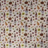 Polycotton Digitally Printed Fabric Festive Gnomes Autumnal Pumpkins 112cm Wide