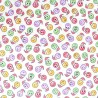 Polycotton Digitally Printed Fabric Festive Christmas Ball Emoji 112cm Wide