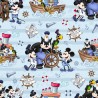 100% Cotton Percale Fabric Steamboat Willie The Gang 112cm Wide