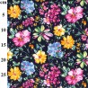 100% Cotton Poplin Fabric Rose & Hubble Flower Floral Glentham Close 112cm Wide