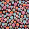 100% Japanese Cotton Fabric Nutex Shimono Hot Air Balloons Aircraft 110cm Wide