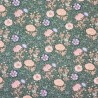 100% Japanese Cotton Fabric Nutex Nasu Flower Floral Leaves Nature 110cm Wide