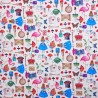 100% Cotton Fabric Nutex Alice In Wonderland Elements Hearts Teapots 112cm Wide