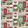 100% Cotton Fabric 3 Wishes Christmas Xmas Snow and Hot Cocoa by Robin Roderick