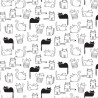 100% Cotton Digital Fabric Timeless Treasures Cats Nap Time Feline 112cm Wide