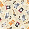 100% Cotton Digital Fabric Timeless Treasures Sassy Cats Relaxing 112cm Wide