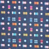 100% Cotton Fabric Nutex Purrfect Stitches Quilt Notions Buttons 112cm Wide