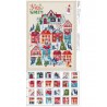 100% Cotton Fabric Little Johnny Christmas Calendar Winter Houses