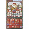 100% Cotton Fabric Nutex Advent Calendar Christmas Santa Festive Panel