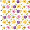 100% Brushed Digital Cotton Flannel Fabric Bee & Snail Garden