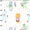 100% Brushed Digital Cotton Flannel Fabric Party Animals